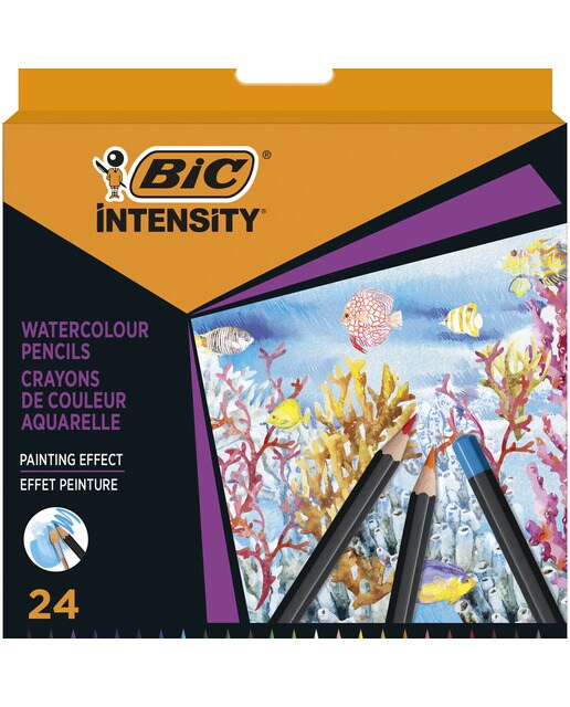 Pack de 24 Lápis de Cor Aguareláveis Intensity Multicolor-1