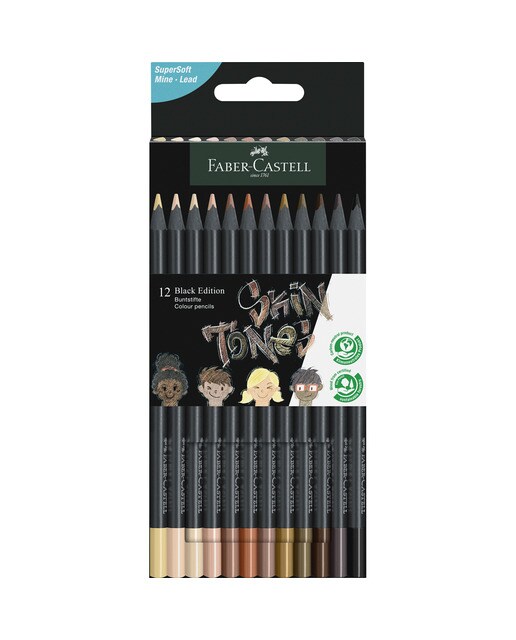 Imagem 0 de Estojo de Cartão de 12 Lápis Black Edition - Cores Carne
