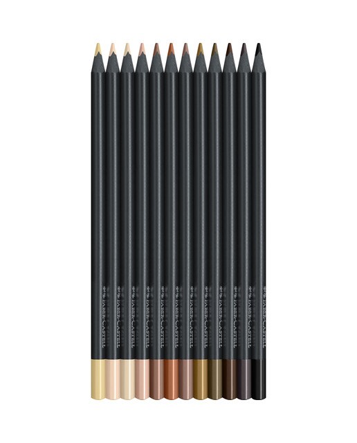 Estojo de Cartão de 12 Lápis Black Edition - Cores Carne 4