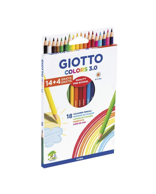 Estojo 18 Lápis de Cores Promo 14+4 Grátis Multicolor-2