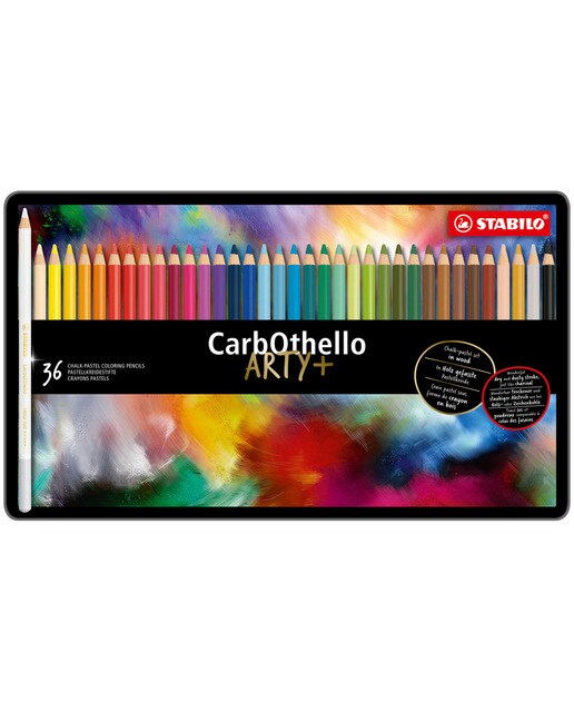 Pack con 36 lápices de color Tiza-Pastel CatbOthello STABILO Multicolor Negro-8