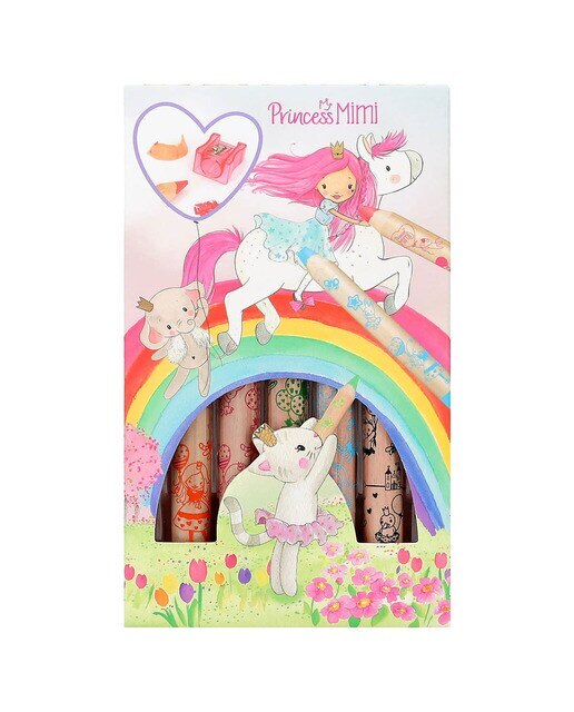 Lápis de colorir e afia-lápis Princesa Mimi 2