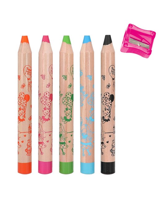 Lápis de colorir e afia-lápis Princesa Mimi 4