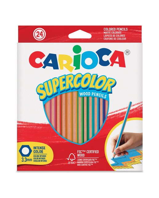 Conjunto de 12 lápis de madeira Supercolour Multicolor-1