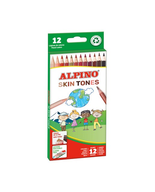 Estojo 12 lápiz  tons de pele Alpino 1