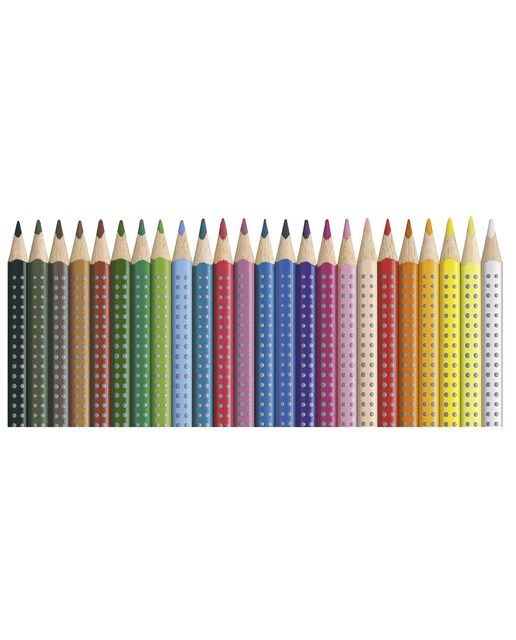 Conjunto de 24 cores de lápis de cor aguarelas Faber-Castell Grip Multicolor-2