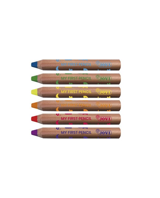 Os meus primeiros lápis de côr 6 uni Jivi Multicolor Multicolor-4