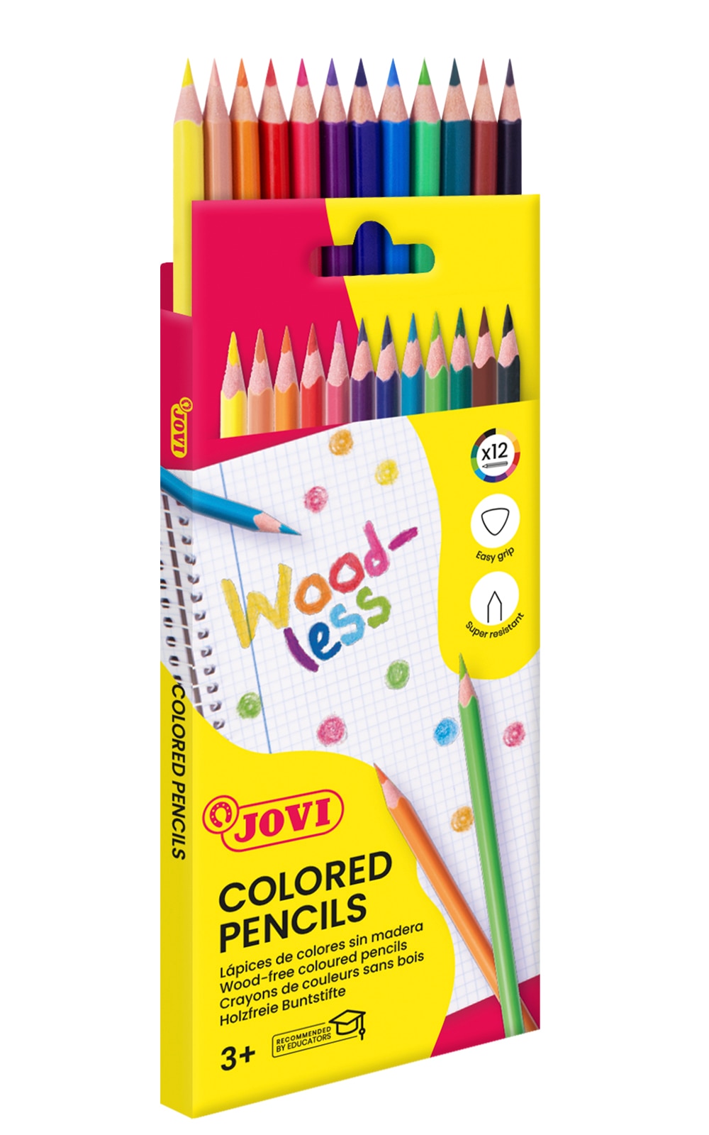 Lápis Woodless 12 lápis Jovi Multicolor Multicolor-2