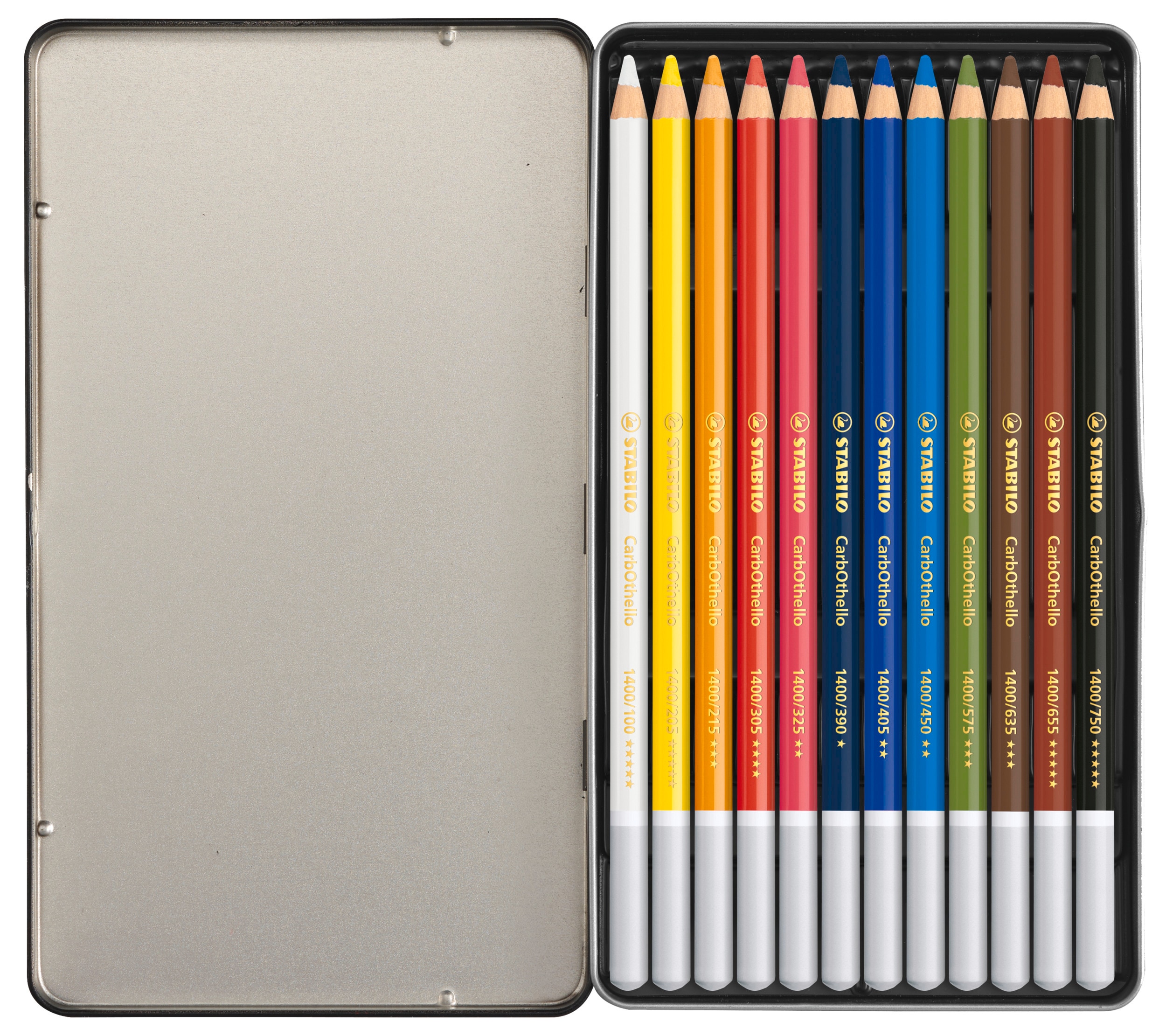 Pack con 12 lápices de color Tiza-Pastel CarbOthello STABILO Multicolor Multicolor-2