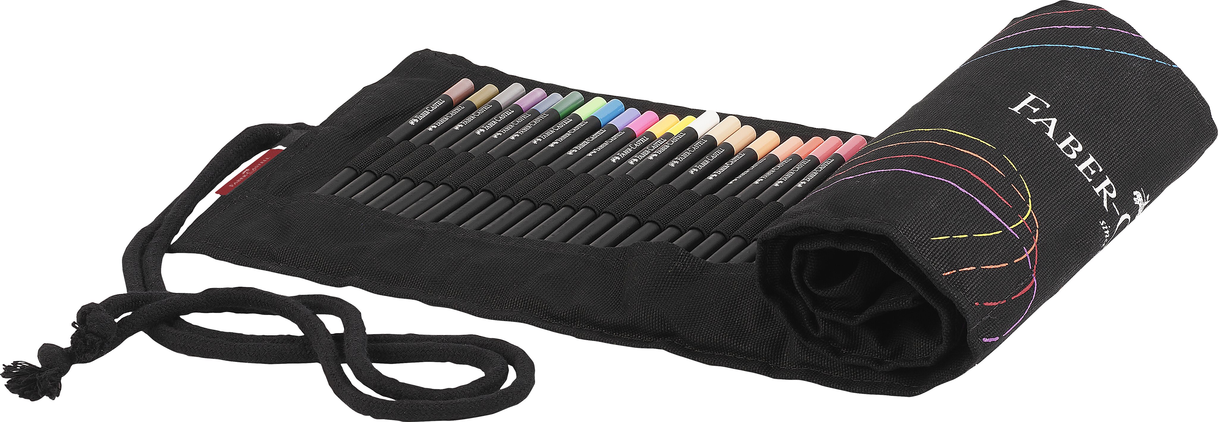 Estuche enrollable con 72 lápices d color Black Edition Faber-Castell Multicolor-2