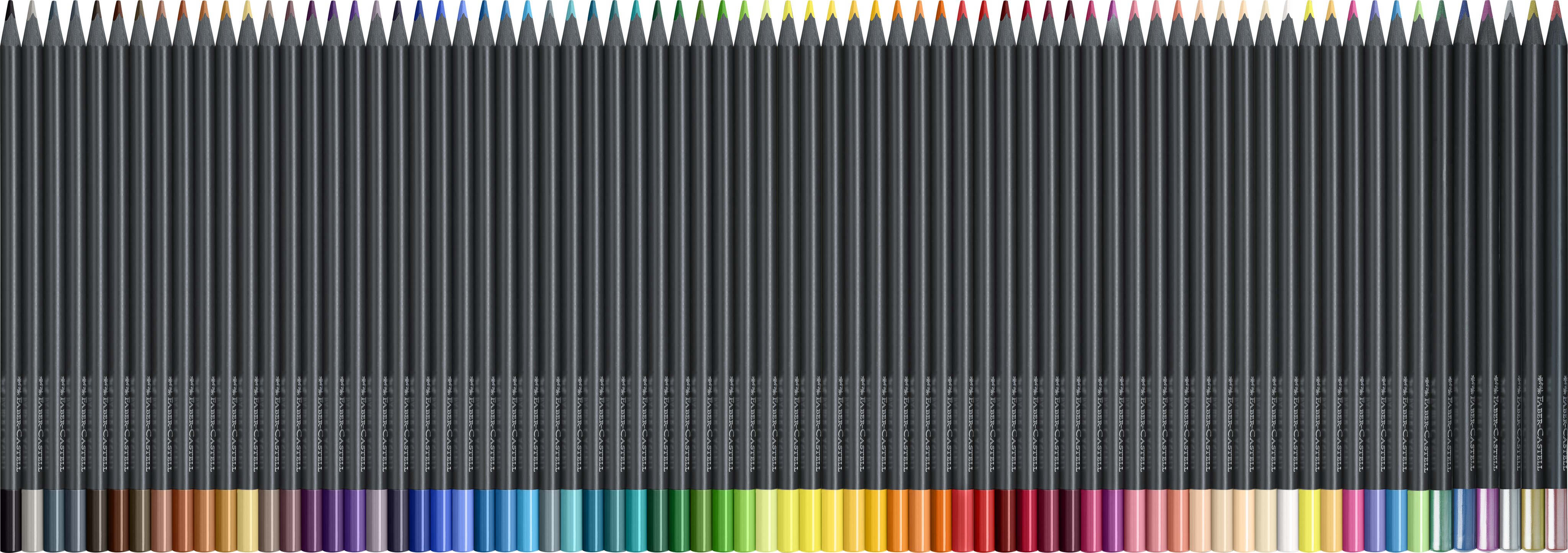 Estuche enrollable con 72 lápices d color Black Edition Faber-Castell Multicolor-4
