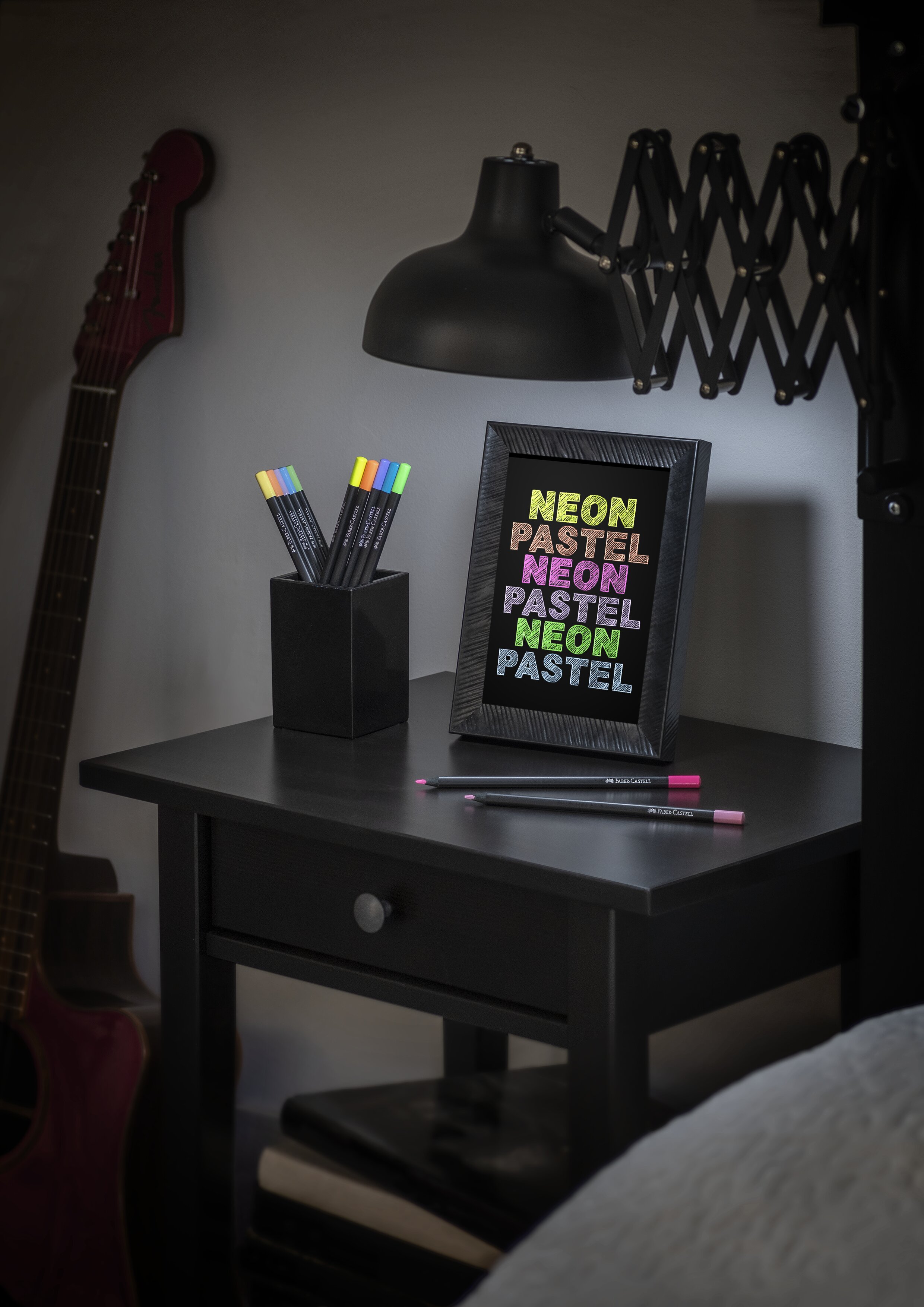 Pack con 12 lapiceros de color Black Edition Faber-Castell neón y pastel Multicolor-6