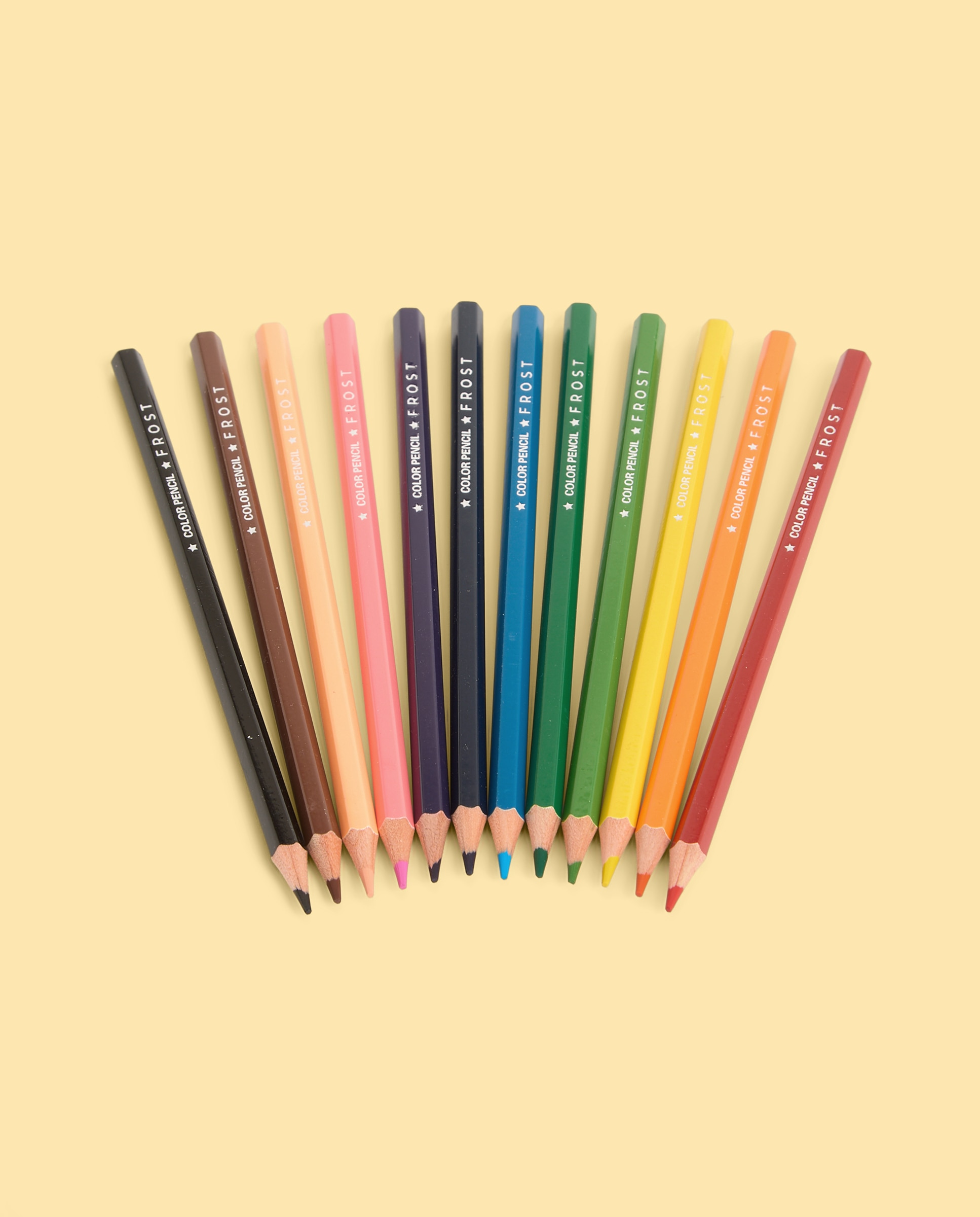 12 Lápis de Colores Escolares 2