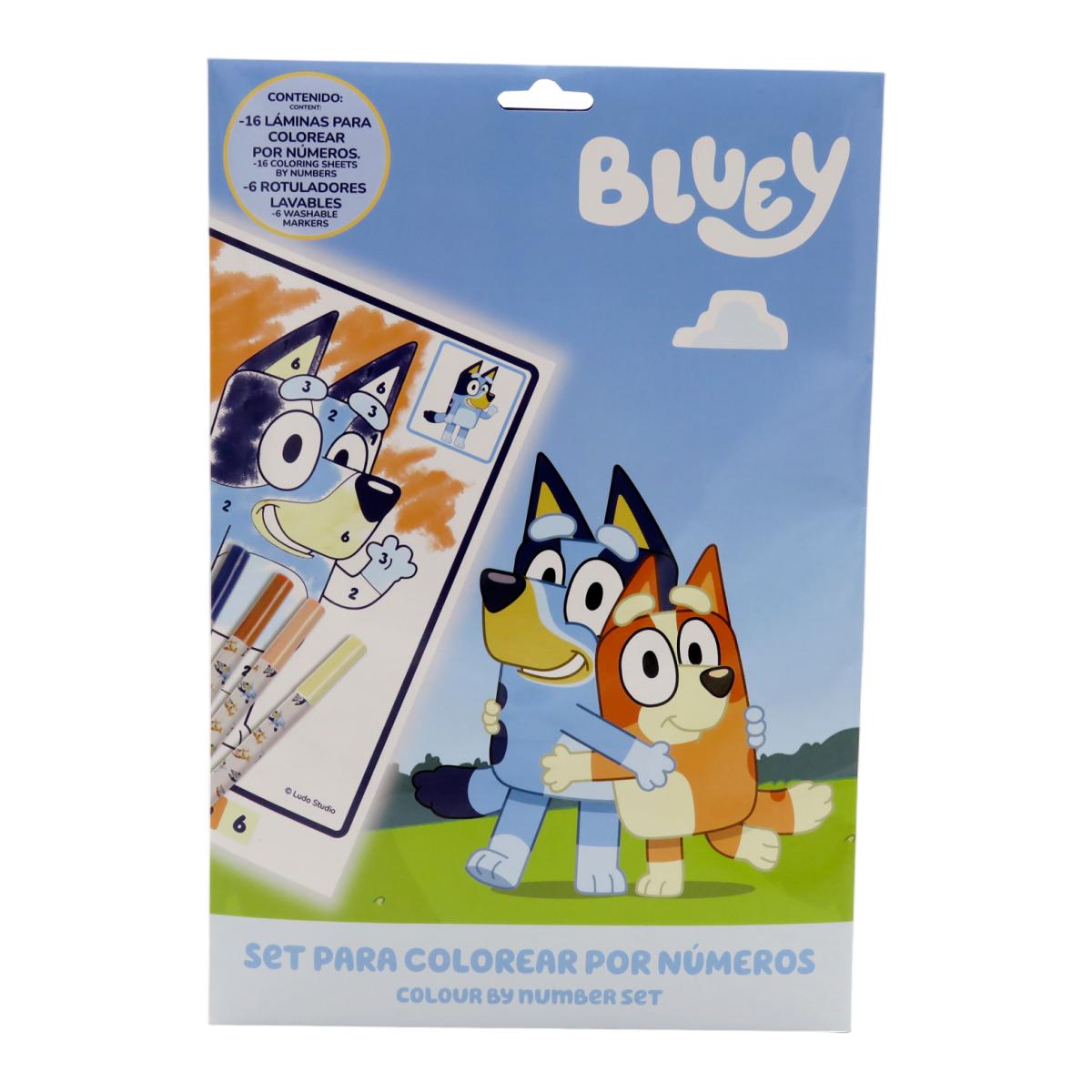 Conjunto para Colorear em Envelope Bluey CyP Brands - Azul Multicolor Azul / Multicolor-2