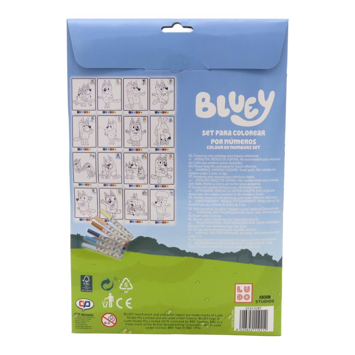 Conjunto para Colorear em Envelope Bluey CyP Brands - Azul Multicolor Azul / Multicolor-3