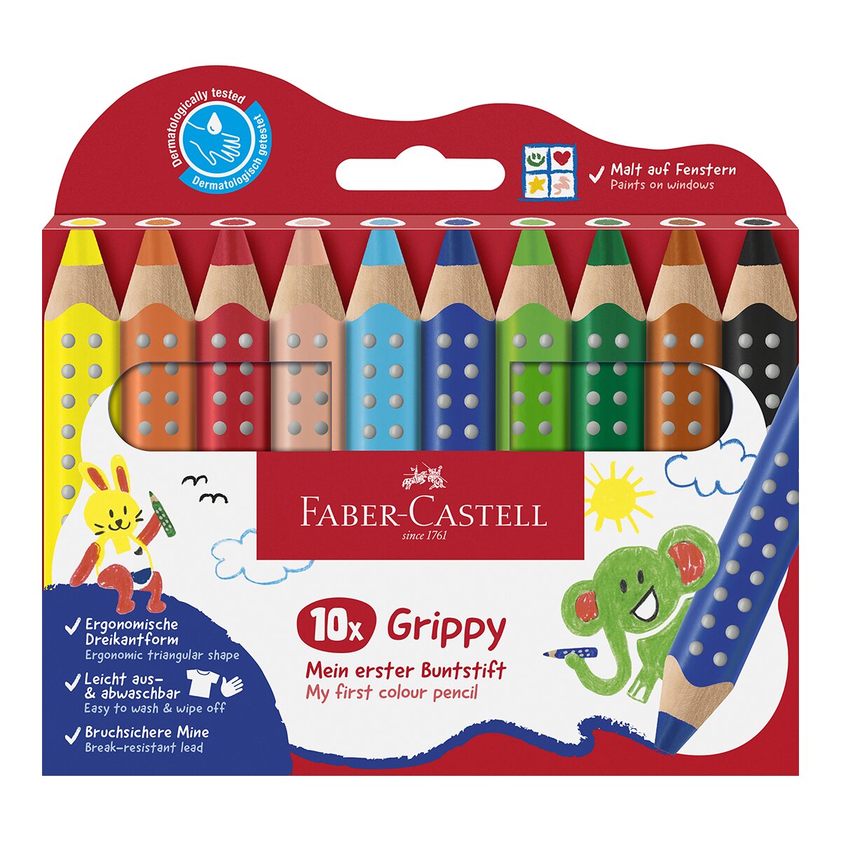 Imagem 0 de Lápis de Cor Faber-Castell Grippy c/10