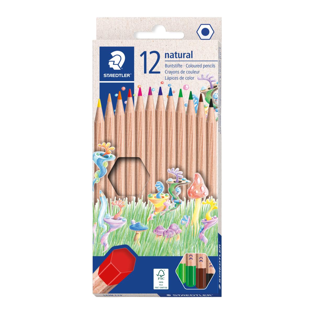 Imagem 0 de Estojo de Cartão com 12 Lápis de Madeira Natural e Alta Resistencia.STAEDTLER. Cores Sortidas.