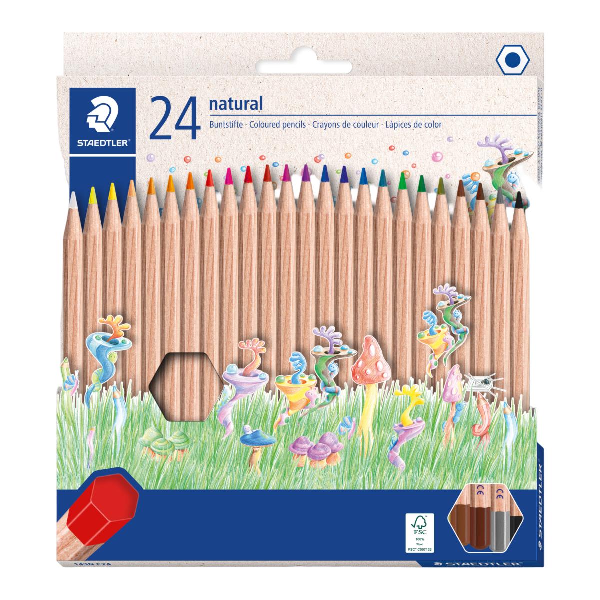 Imagem 0 de Estojo de Cartão com 24 Lápis de Madeira Natural e Alta Resistencia.STAEDTLER. Cores Sortidas.