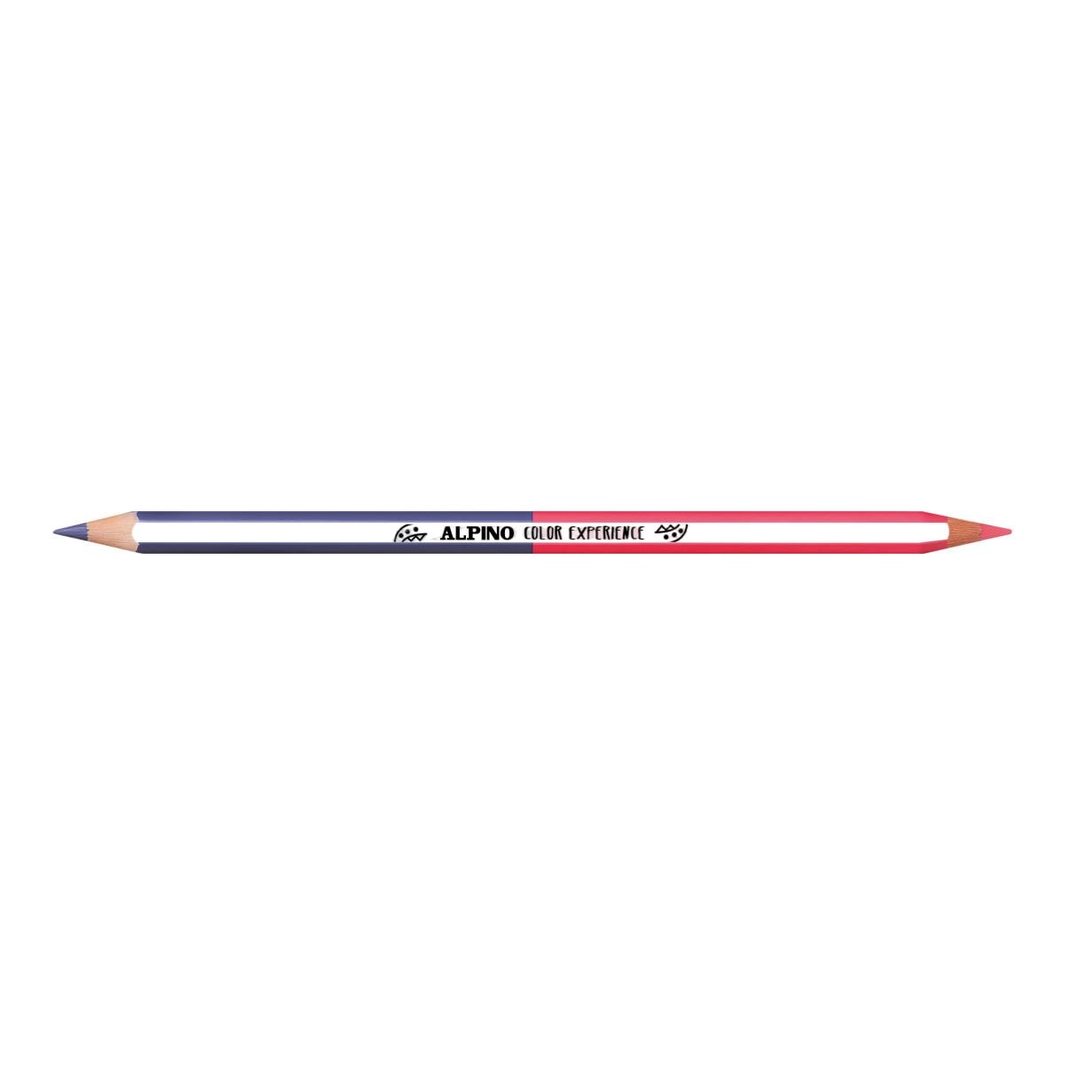 Imagen 2 de Estuche metal 12 lápices color experience Alpino bicolor pastel