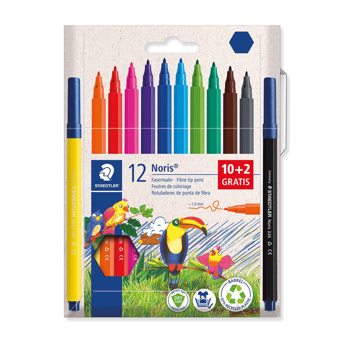 Caja de 10 rotuladores Staedtler 1