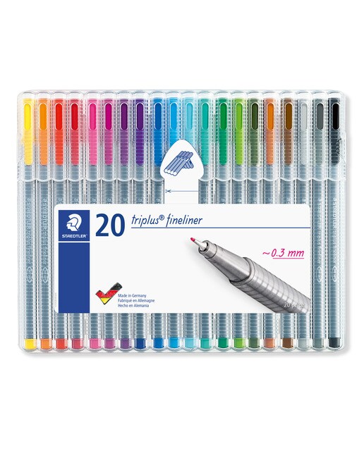 20 Rotuladores Triangulares Ergonómicos Triplus Fineliner 334 Staedtler Multicolor 2