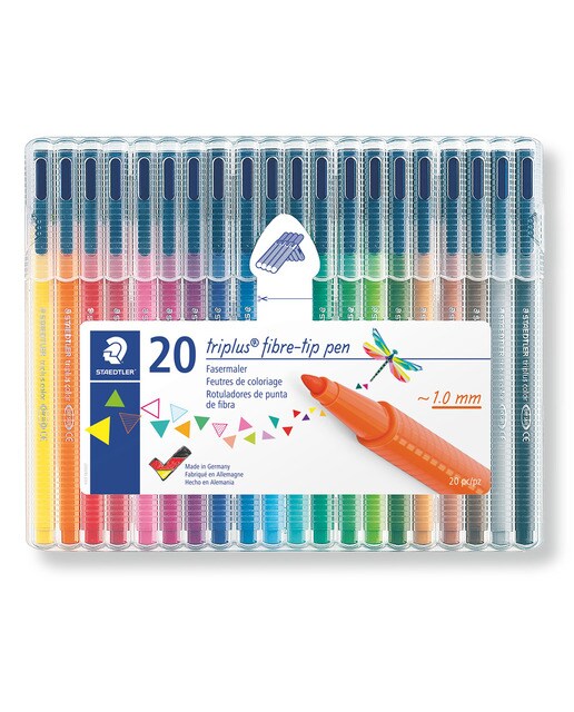 Imagem 0 de 20 Marcadores Triangulares Ergonómicos Triplus Color 323 Staedtler Multicolor
