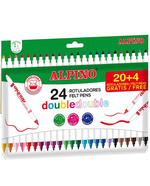 Imagem 0 de Estojo de 20 canetas de feltro Double Double Alpino