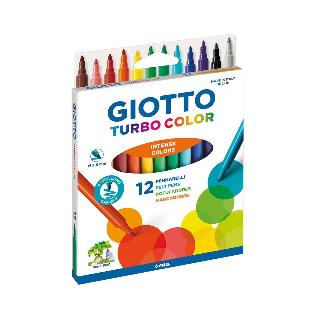 Imagen 0 de Pack 12 rotuladores Turbo Color Giotto