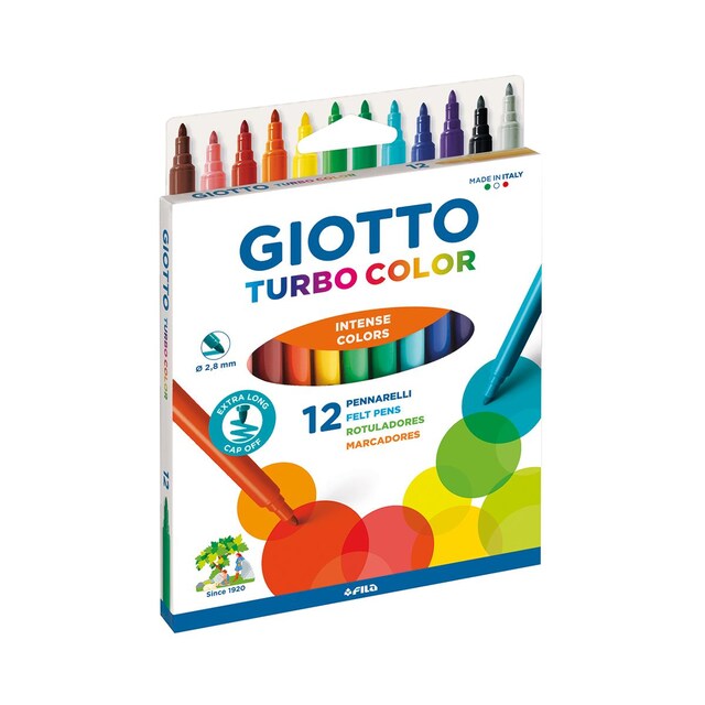 Imagen 0 de Estuche con asa 12 rotuladores Turbo Color Giotto