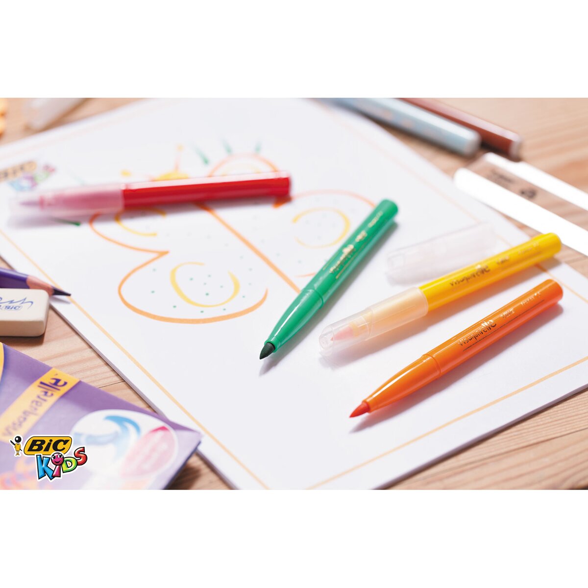 Pack de 10 Marcadores de Cores para Criança com Ponta de Pincel Kids Visaquarelle 5
