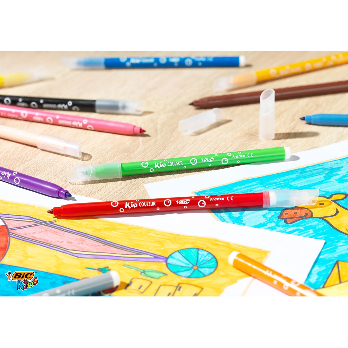 Pack 18+6 rotuladores de colores lavables para niños kids Kid couleur BIC 5