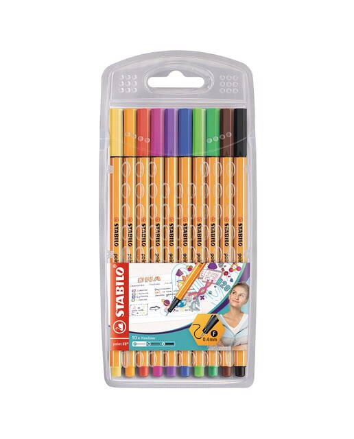 Blíster de 10 Rotuladores Punta Fina point 88 STABILO Multicolor Multicolor-1
