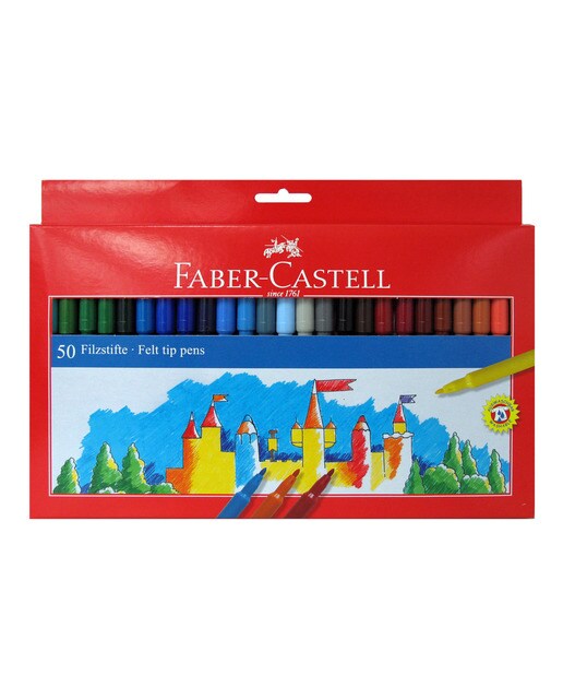 Estojo de 50 Marcadores Escolares Faber-Castell Multicolor 1