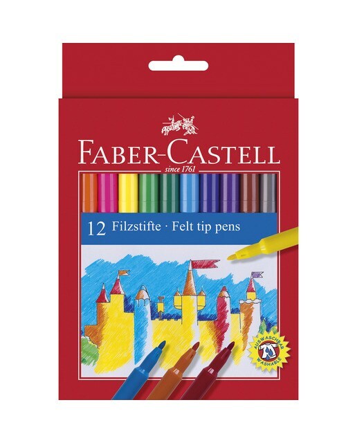 Pack 12 Rotuladores Escolares Faber-Castell