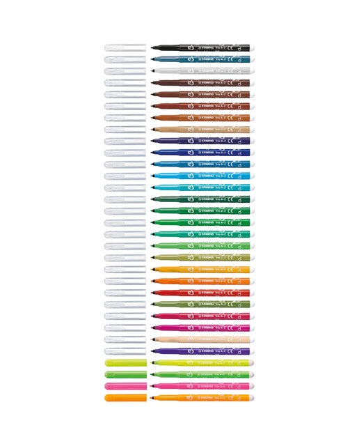 Estojo de 12 Marcadores com Zona de Suporte Triangular Trio A-Z - Multicolor Multicolor-3