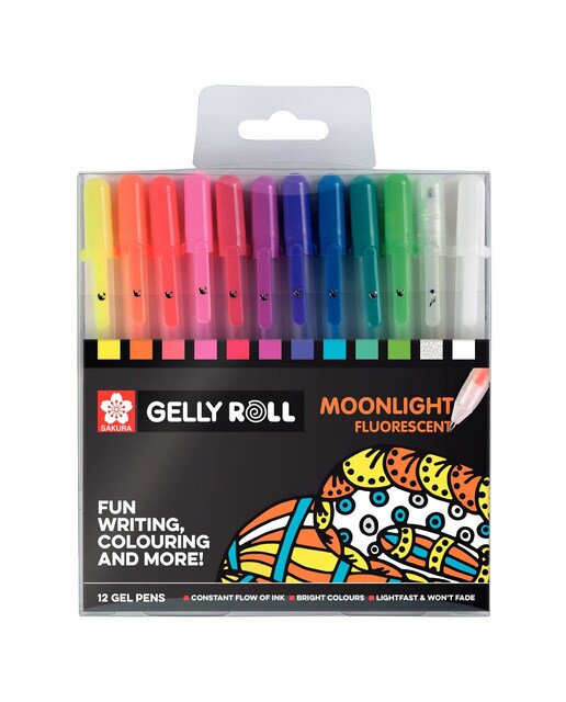 Conjunto de 12 Canetas de Feltro de Gel Fluorescentes Gelly Roll - Multicolor Multicolor-1