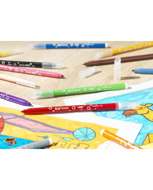 Imagen 6 de Rotulador colorear Kid Couleur BIC KIDs 36 colores Multicolor