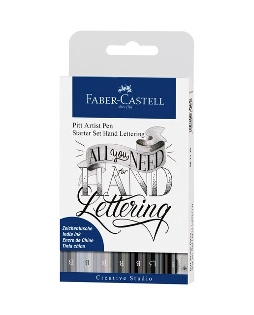 Pack de Iniciación al Hand Lettering con Pitt Artist Pen Faber Castell Multicolor