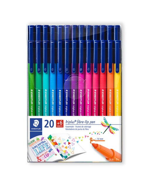 Pack de 26 Canetas de Feltro Triplus Color Staedtler Multicolor Multicolor-1