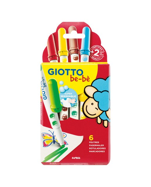 Pack 6 súper rotuladores Giotto Be-Bè 1