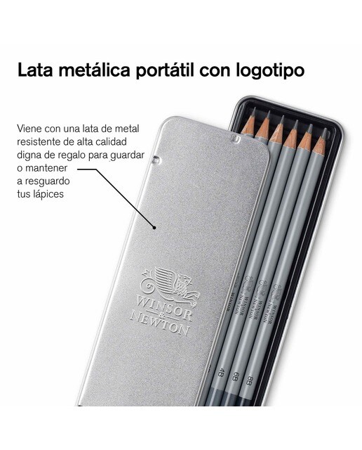 Conjunto 6 Lápis de Grafite Winsor&Newton 6