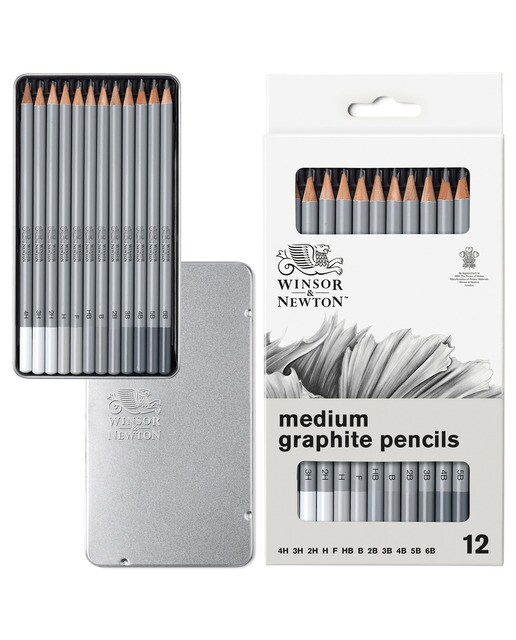 Imagem 0 de Conjunto 12 Lápis de Grafite Winsor&Newton