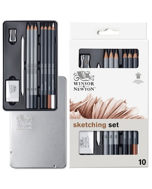 Conjunto de Esboço 10 Peças Winsor&Newton 1