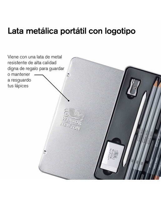 Conjunto de Esboço 10 Peças Winsor&Newton 6