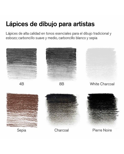 Conjunto 6 Lápis de Esboço Winsor&Newton 3