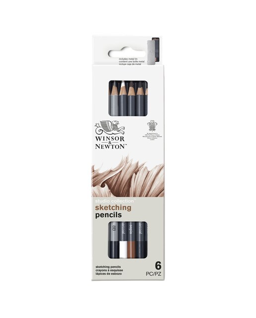 Conjunto 6 Lápis de Esboço Winsor&Newton 10