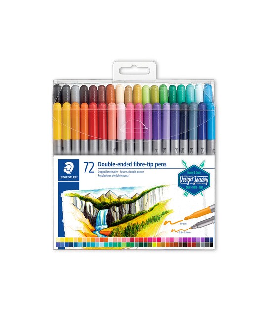 72 Canetas de Feltro de Ponta Dupla Staedtler 1