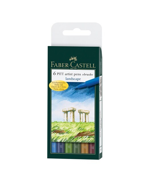 Pack 6 Rotuladores PITT Artist Pen Paisajes Faber-Castell