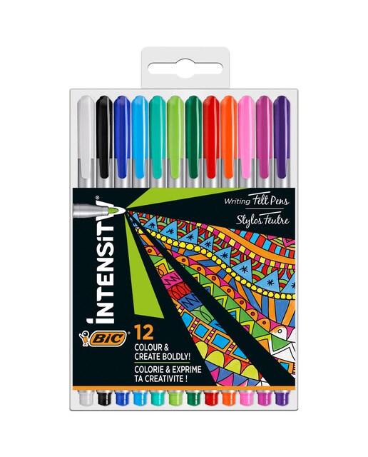 Pack de 12 marcadores de ponta média Intesity Medium Multicolor-1