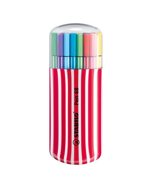 Estojo Zebrui com 12 Canetas de Feltro Premium Pen 68 - Multicolor Multicolor-1